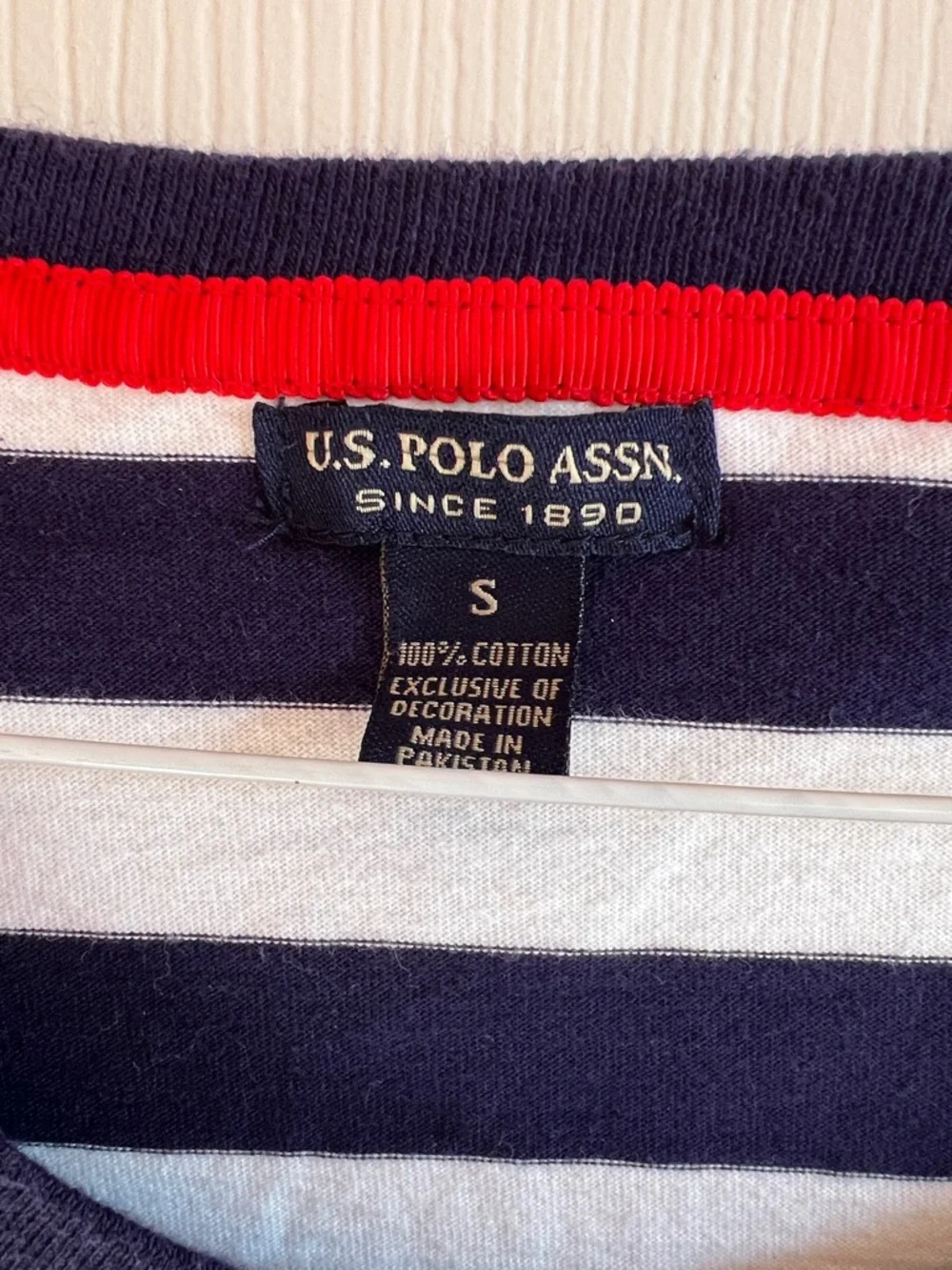 U.S. Polo Assn. Navy & White Striped Short Sleeve Dress with Red Logo - Picture 5 of 6